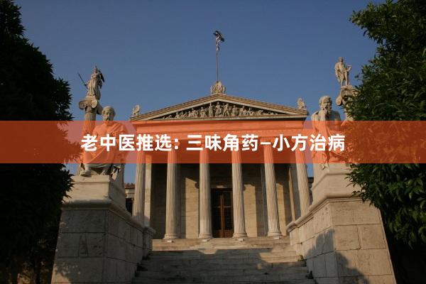 老中医推选: 三味角药—小方治病